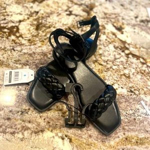 Time and tru black sandals.